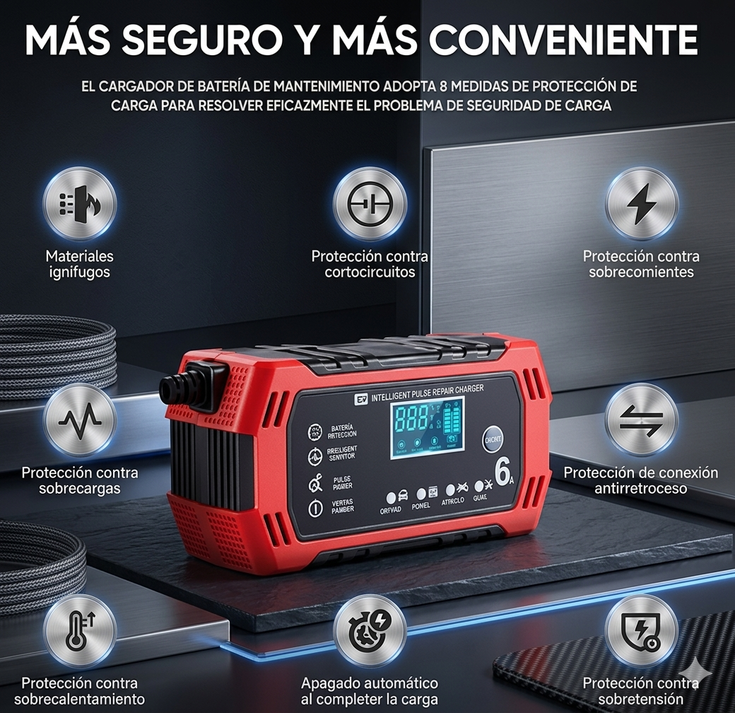 Cargador Inteligente 12v pantalla
